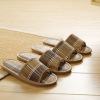 Slippers suitable for men and women for beloved indoor platform, cotton and linen