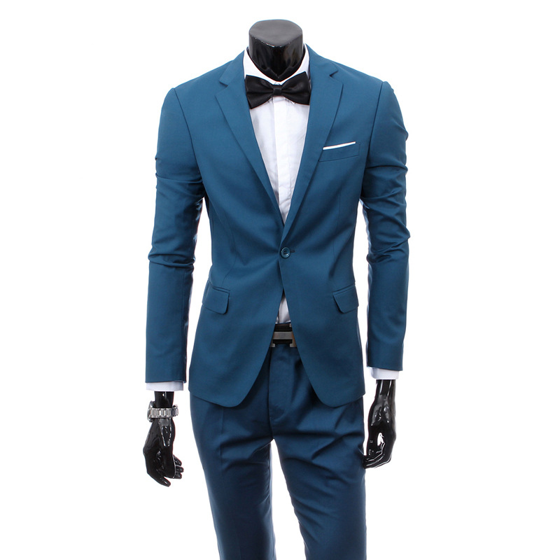 New Fashion Business Men's Casual Suit Korean Men's Personality Slim-fit Suit Set Three-piece Men's Foreign Trade Suit