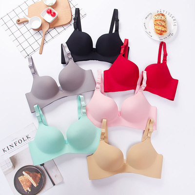 廠家批發無痕光面壹片式內衣 無鋼圈小胸聚攏舒適 文胸