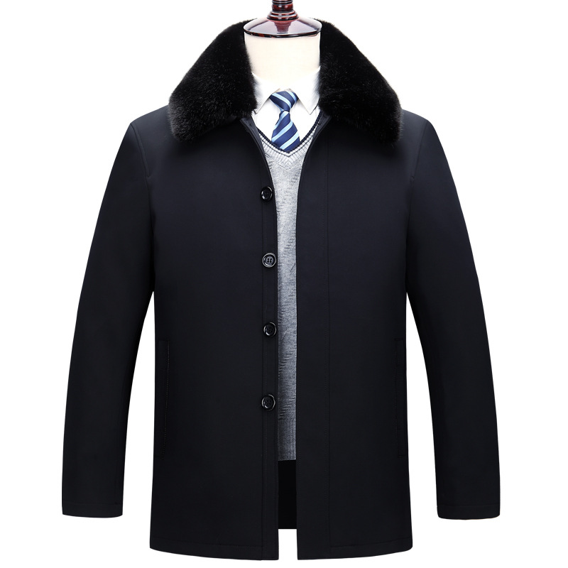 批发秋冬新款中老年男士休闲活里活面防寒服可脱卸内胆棉衣克服|ru