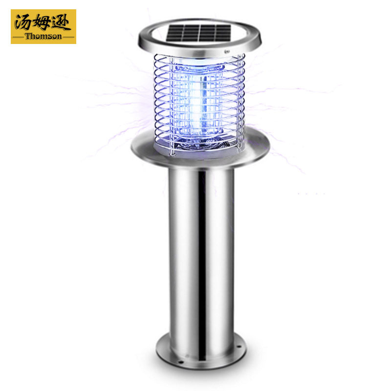Stainless steel courtyard Mosquito killing lamp solar energy solar energy led Mosquito killing lamp household Mosquito