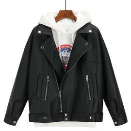 小皮衣外套女短款春秋冬款欧洲站2025年春季机车矮个子韩版宽松bf