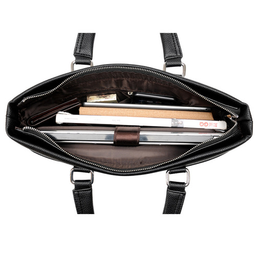 Men's bag handbag soft leather large capacity casual cowhide business shoulder crossbody business briefcase men's bag