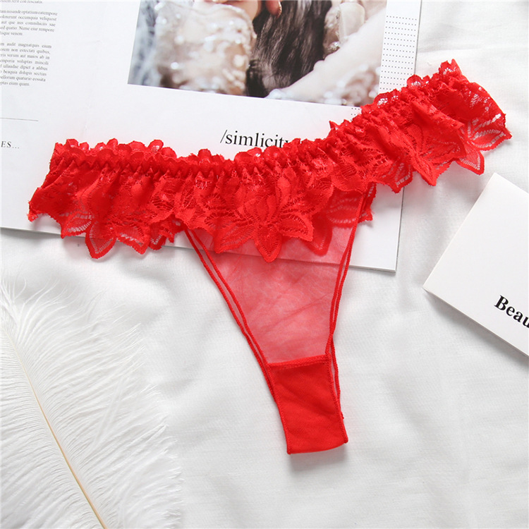 Transparent Lace Thong - Image 9