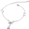 Elegant ankle bracelet, zirconium, pendant with tassels, accessory, Japanese and Korean, simple and elegant design