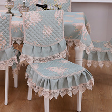 餐椅套装桌布布艺餐桌布椅套椅垫套装椅子套罩台布茶几椅子垫