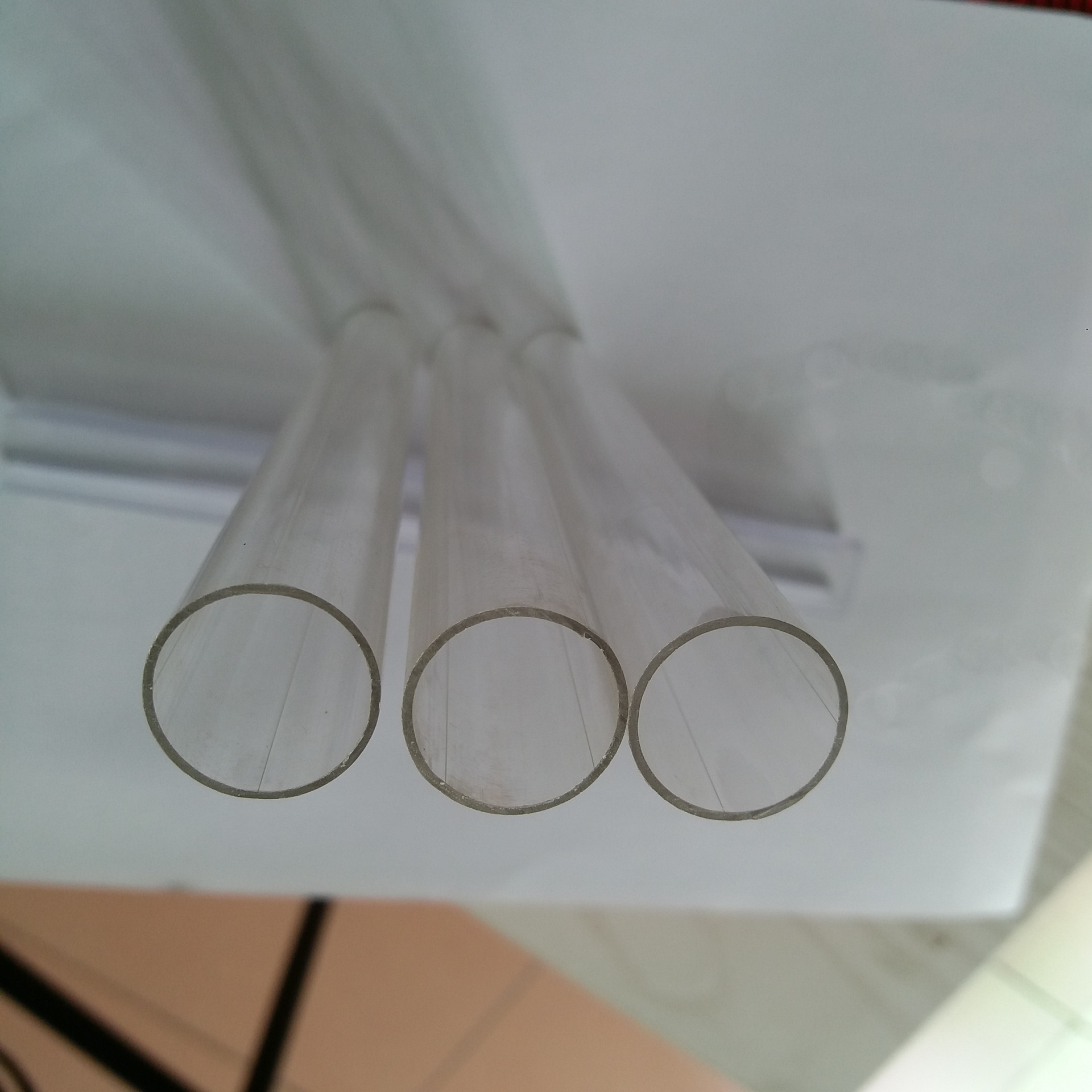 供应挤出管挤塑管PC管LED灯管透明灯饰管17mm透明管包装管交货快