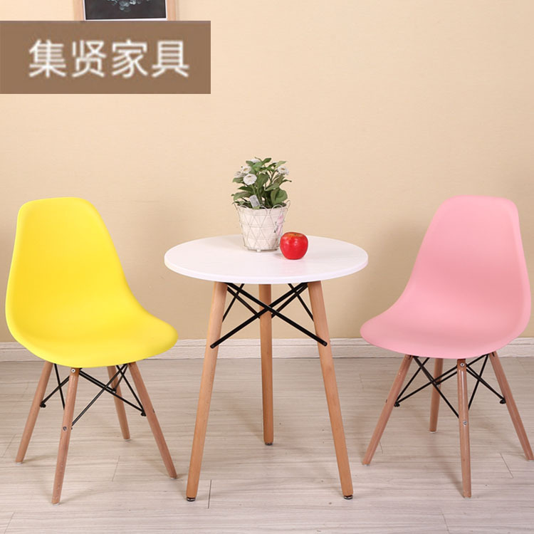 Negotiation Reception Creative Circular Table Simple Dessert Coffee Milk Tea Shop Chairs Combination Network Red Balcony Home Table