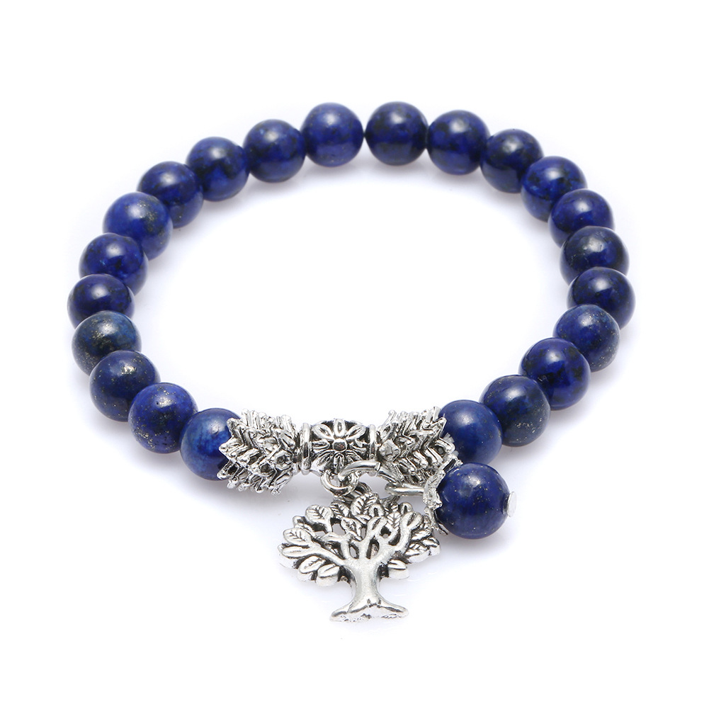 Fashion Natural Energy Stone Bracelet Life Tree Pendant Stretch Bracelet display picture 2