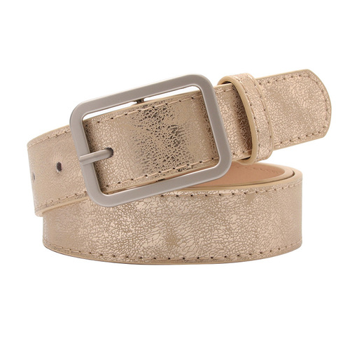 Women's Korean style all-match belt, alloy Japanese pin buckle belt, PU surface, trendy trouser belt manufacturer dropshipping