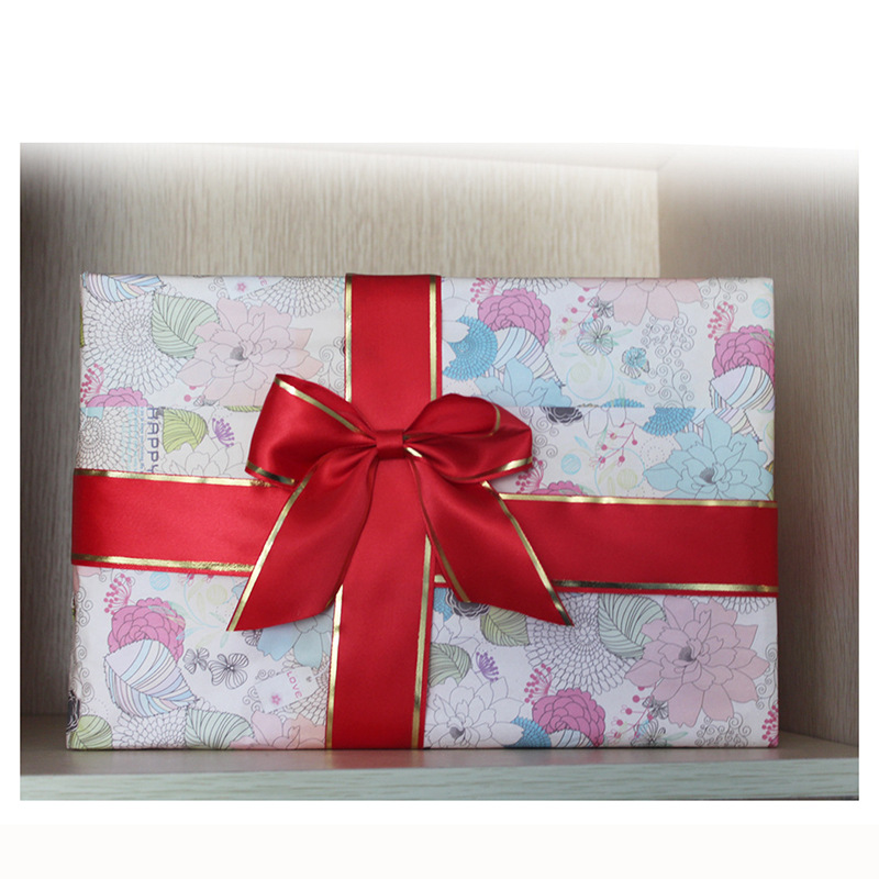 厂家供应 礼品盒缎带包装蝴蝶结 可定做LOGO丝带包装小花