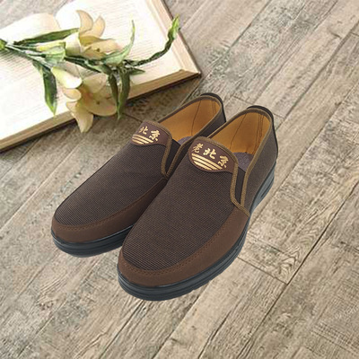 新款聚氨酯男士老北京布鞋平跟低帮圆头休闲舒适男厂价批发|ms