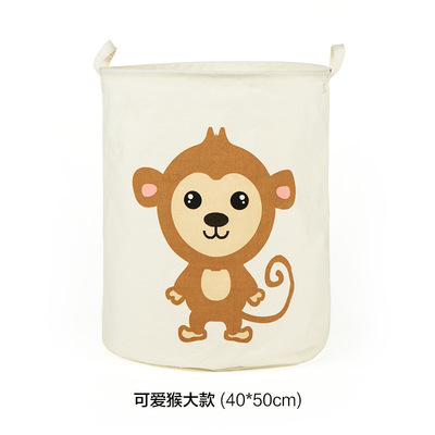 2019居冉大号布艺收纳儿童玩具收纳帆布防水脏衣桶洗衣篮折叠收纳|ru