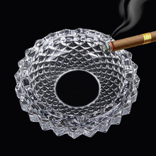 2022新款红樱桃玻璃烟灰缸圆形葵花烟灰缸高白料万宝路烟缸印制