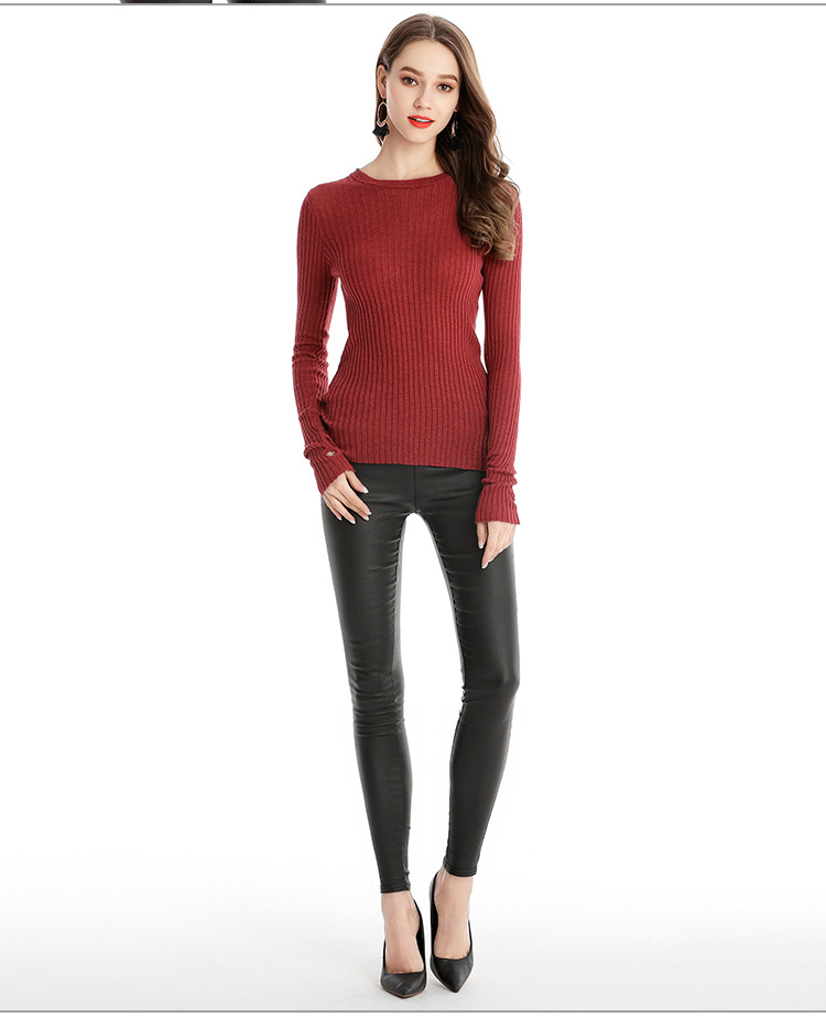 all-match knitted bottoming shirt NSYH22103