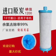 廠家直銷 凈水器濾芯 子母機通用 10寸插口燒結活性炭濾芯批發