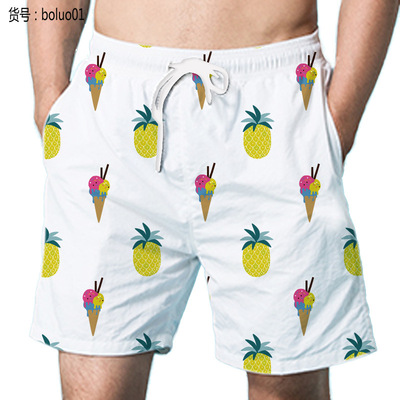 跨境专供ebay亚马逊欧美风印花沙滩裤男速干裤子工厂货源小单定制|ms