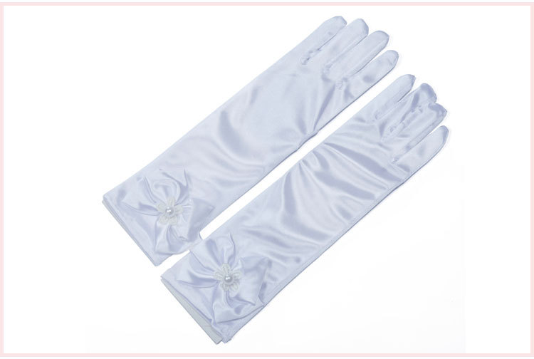 Satin Long Dress Gloves Wedding Satin Gloves Banquet Performance Costume Accessories Children&#39;s Performance Gloves Wholesale display picture 8
