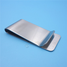 厂家定做不锈钢钞票夹 金属拉丝饰品 折弯功能夹 热卖铜钱夹定制