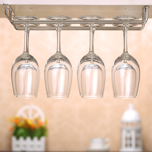 Dropshipping - 304 Stainless Steel Wine Glass Holder Upside Down Wine Glass Rack Hanging Wine Glass Mount