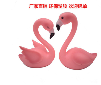 火烈鸟摆件 爱情鸟烘焙蛋糕摆件  家居装饰摆件 可爱浪漫儿童玩具|ms