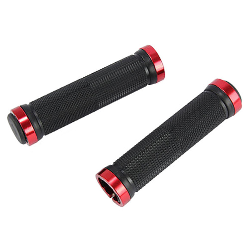 Bicycle handlebar cover mountain bike handlebar aluminum alloy double-sided locking handle cover dead-fly bicycle anti-slip handlebar rubber cover