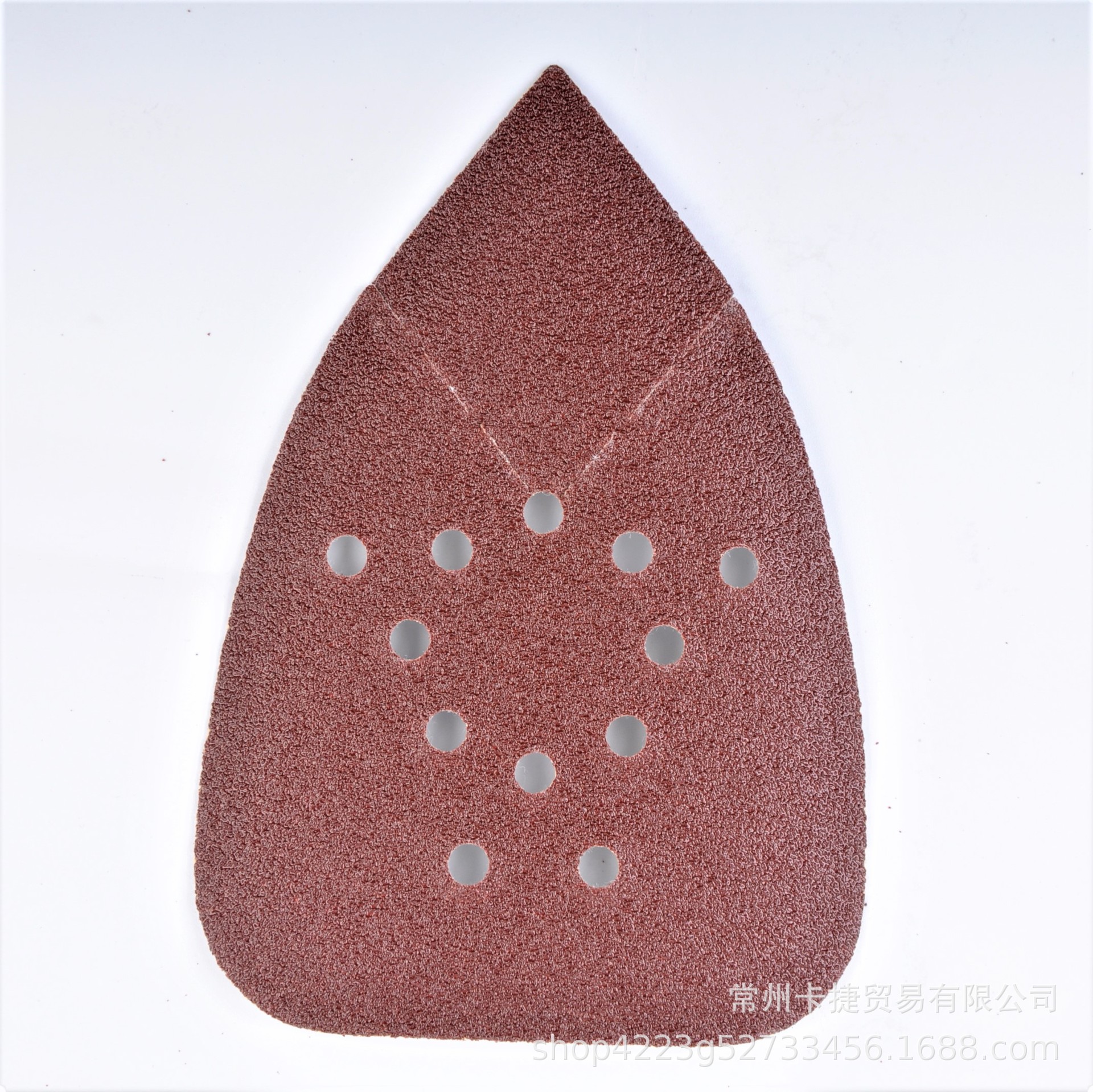 熨斗形 手掌砂133*95MM 12孔 自粘式拉绒片  植绒片
