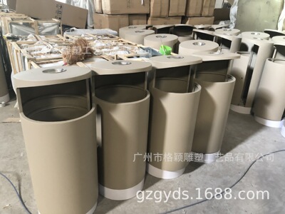 环保果皮箱市政环卫地产垃圾桶垃圾箱收纳盒 不锈钢塑木组合桶|ms