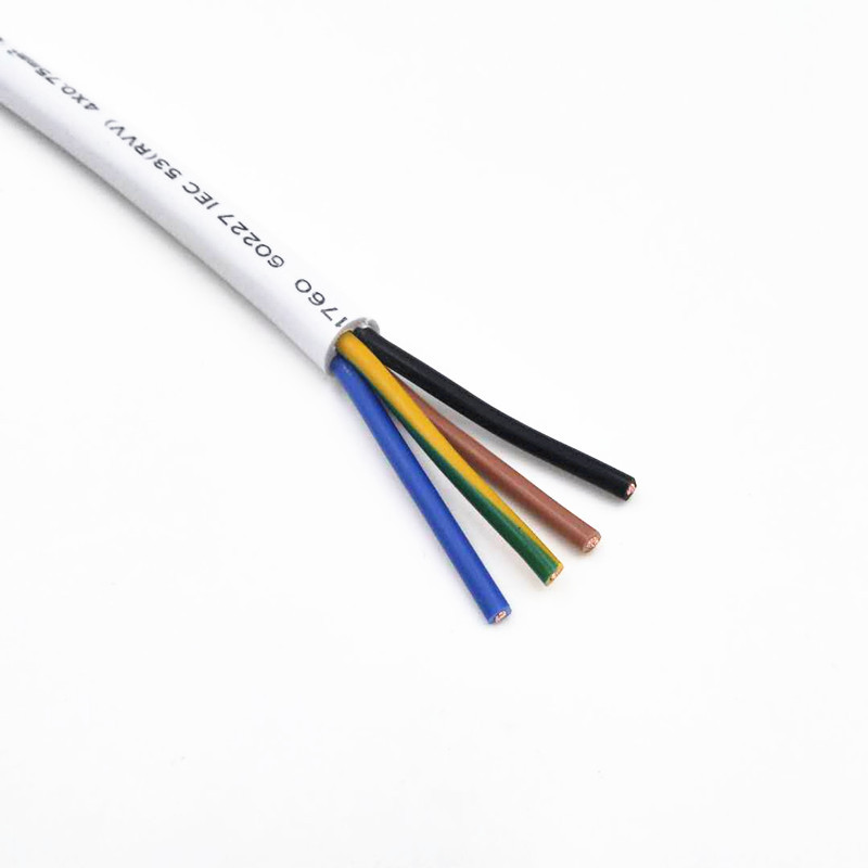 PVC多芯电源线VDE认证H05VV-F 4*0.75阻燃护套线深圳厂家现货直销