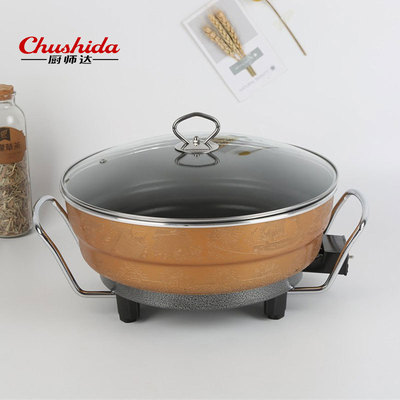 廠家直銷韓式多功能電熱鍋家用不粘鍋煮面煎烤家用電火鍋批發定制