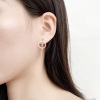 Square triangle, earrings, Korean style, simple and elegant design