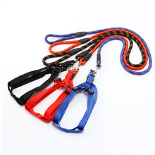 现货批发大号可调节细纹狗链牵引绳 大狗牵引胸背带 宠物用品批发