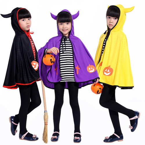 Halloween five-star cloak set cosplay children's men's and women's costume props witch cloak cloak performance costumes