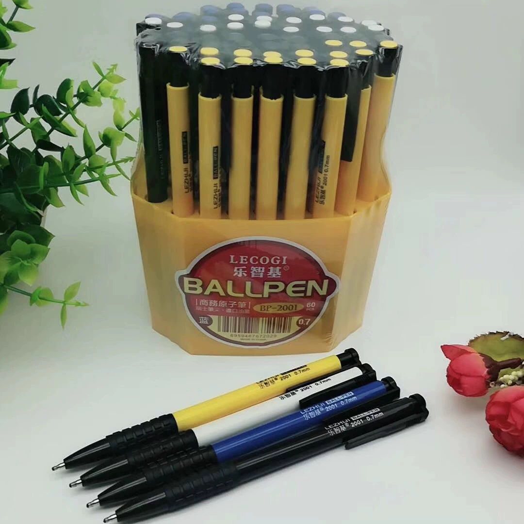 Оптовая шариковая ручка канцелярские принадлежности шариковая ручка синяя заправка средняя масляная ручка пресс круглая ручка красная и черная для студентов