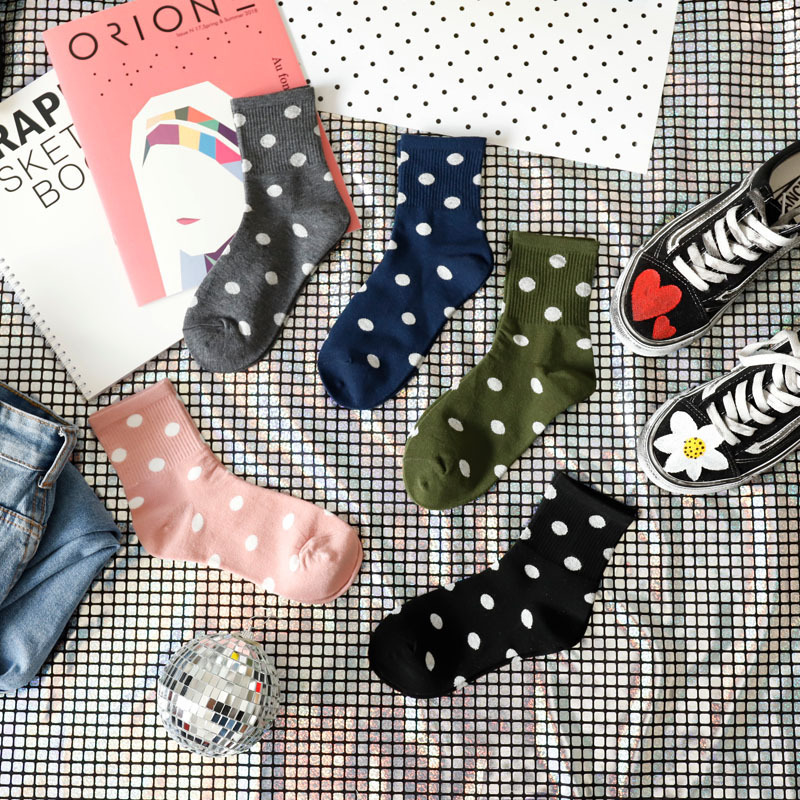 Autumn and winter New sweet polka dot socks children polka dot socks academic style Japanese and Korean cartoon Liaoyuan manufacturers wholesale Autumn and winter New sweet polka dot socks children polka dot socks academic style Japanese and Korean cartoon Liaoyuan manufacturers wholesale