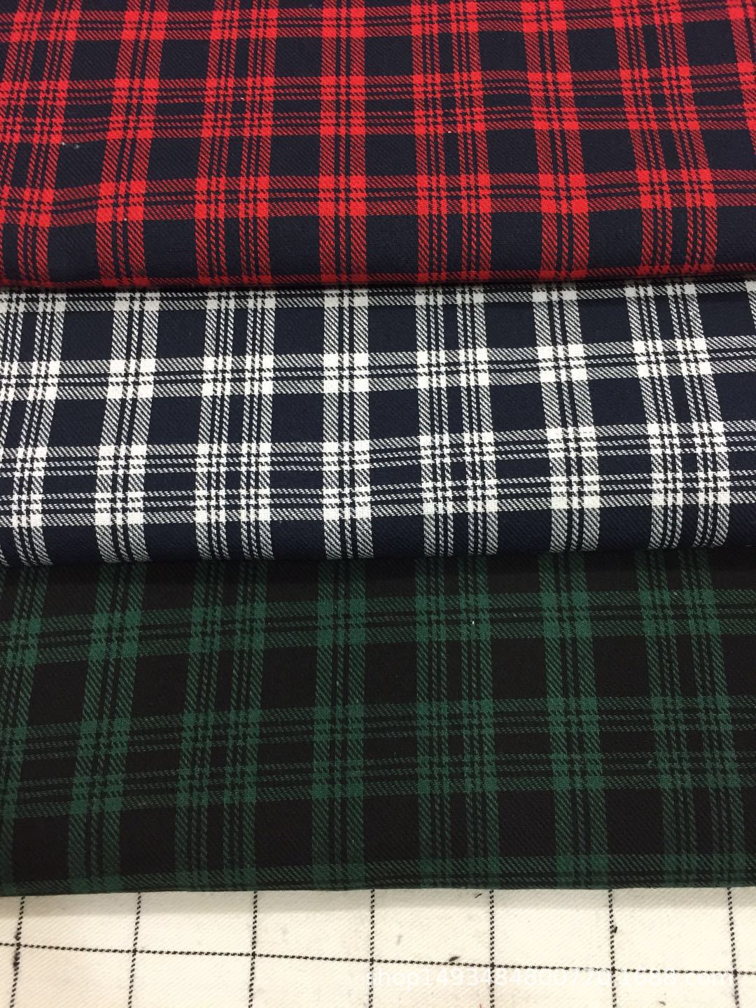 21支斜纹单面磨毛小格子衬衫面料女装童装面料均可现货供应