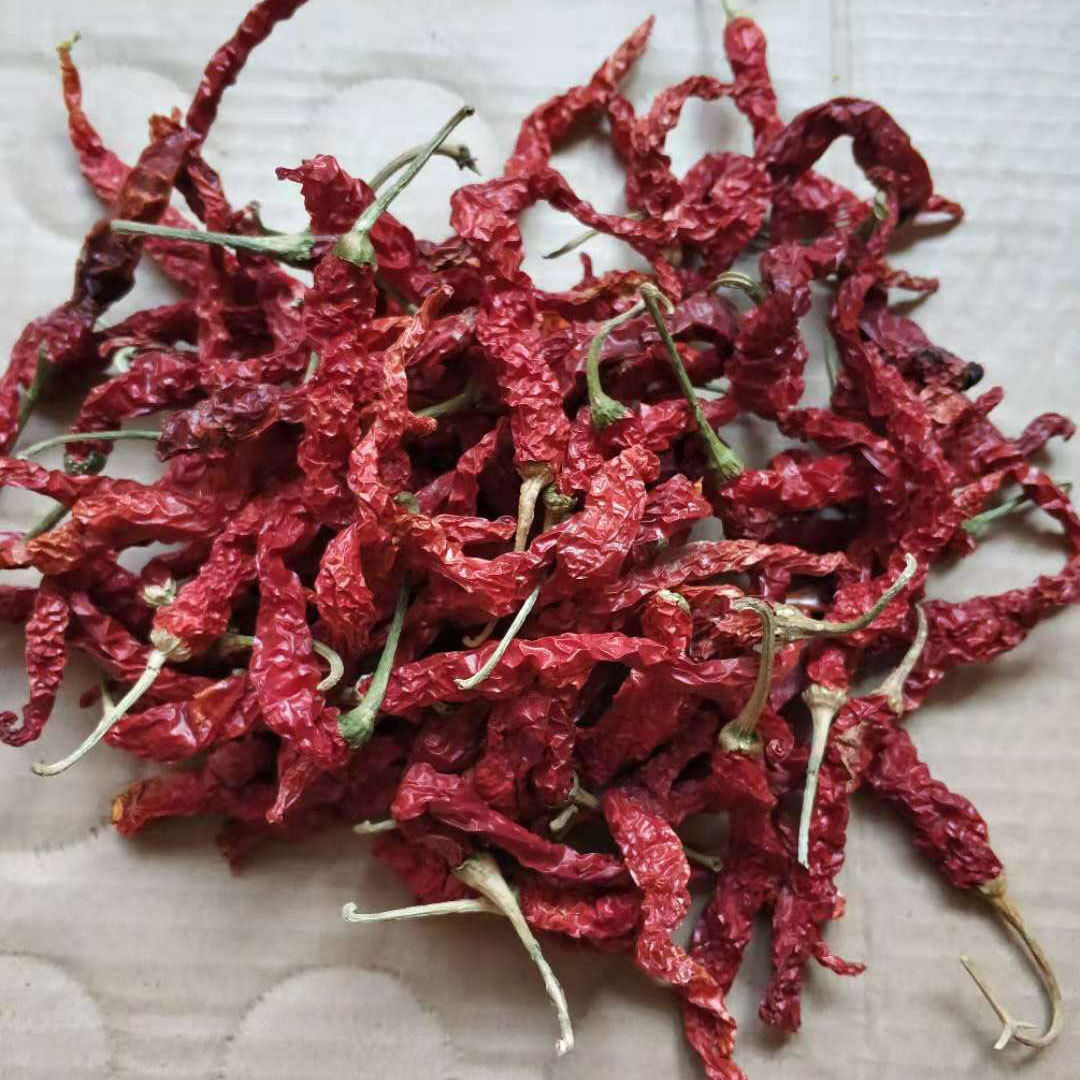 陕西宝鸡产秦椒线椒带把干辣椒2018年新货人工挑选炒菜用干辣椒|ms