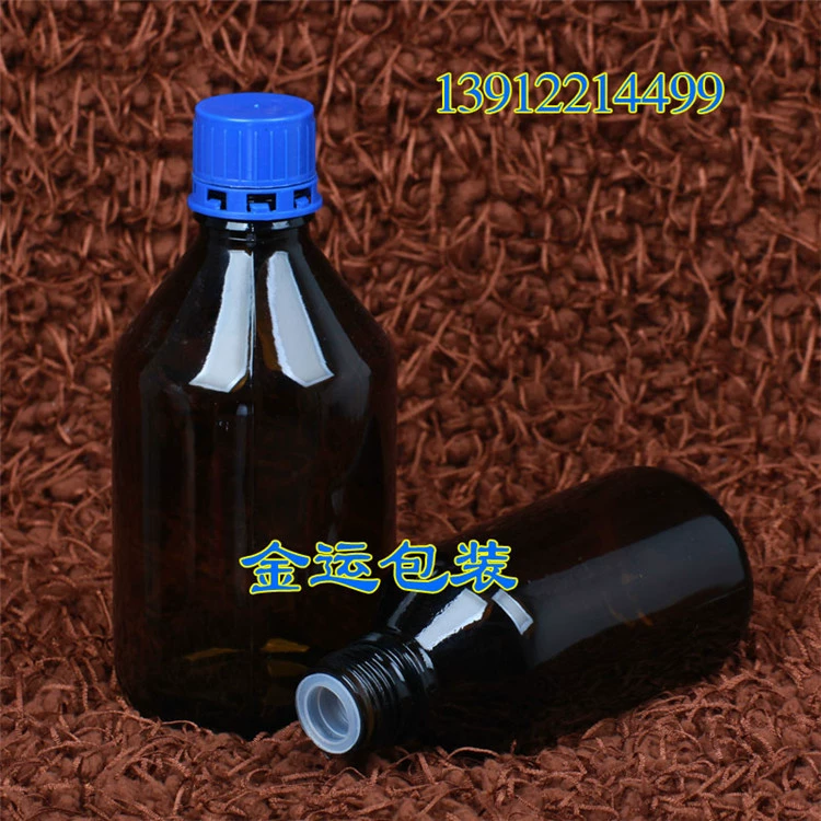 Бутылка с реагентом, стеклянная, коричневая/белая, бутылка с реагентом на 250 мл, удлиненная внутренняя пробка, противоугонная спиральная крышка