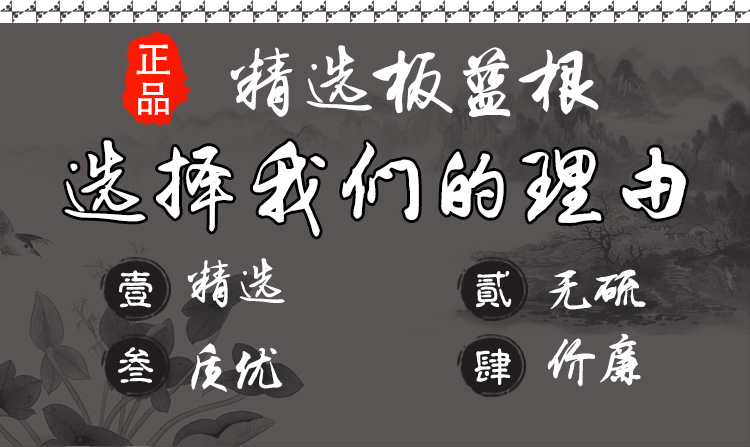 Ban Lan Gen (Isatis indigotica / Isatis tinctoria) — Sulfur-Free Dried Root, 500g Northeast China key features