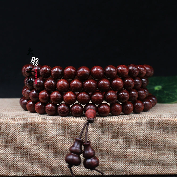 Bracelet rosewood, wooden rosary with round beads, wholesale
