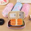 Fresh cute polyurethane individual pencil case for elementary school students, flamingo