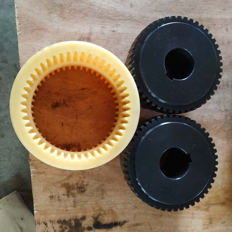 诺宇品牌45号钢鼓形齿式联轴器NL尼龙内齿式尼龙套联轴器传动轴