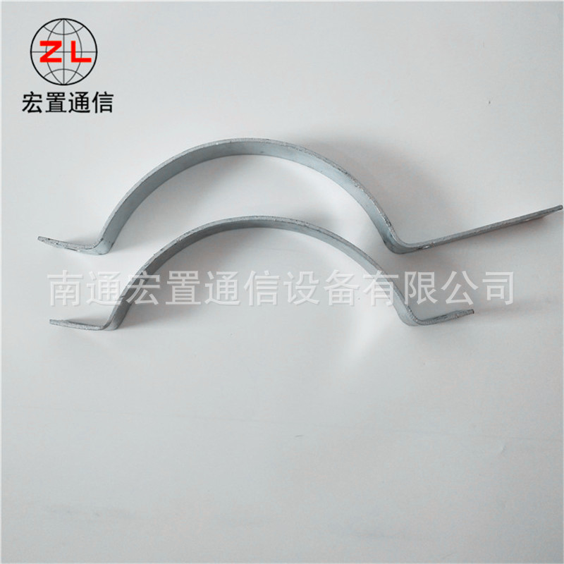 供应河北通信光缆抱箍 230抱箍价格 热镀锌扁铁固定水泥杆紧固件