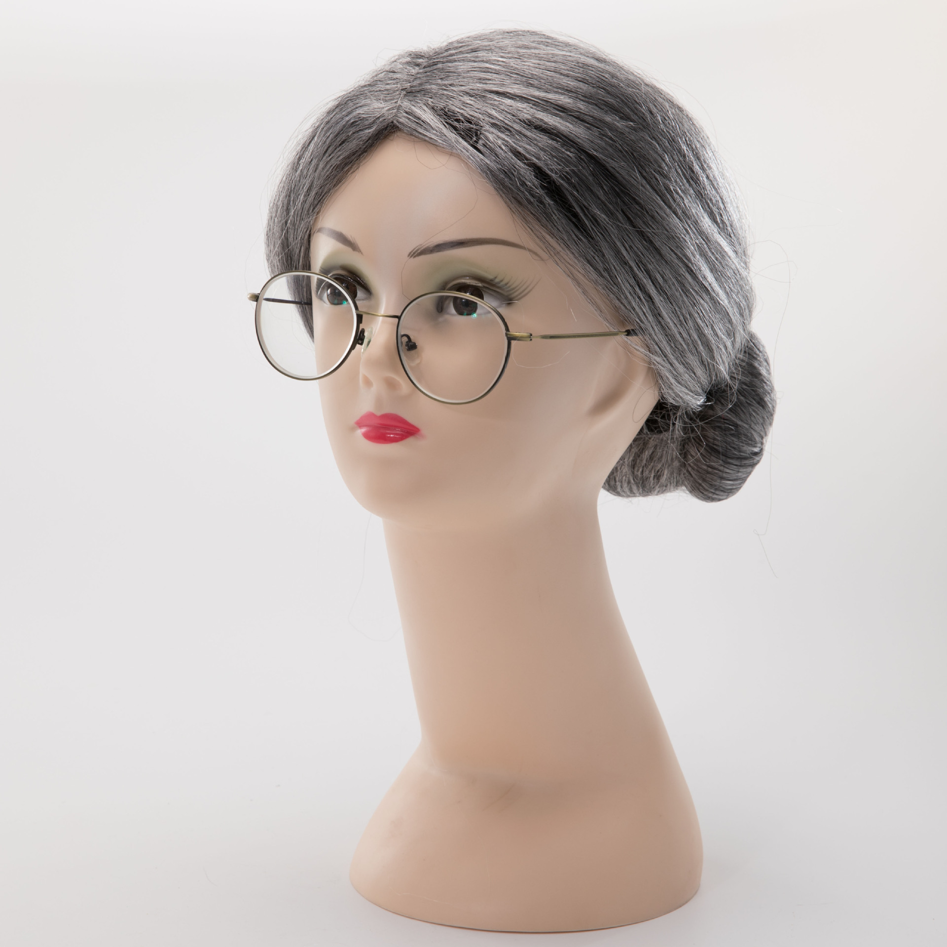 Old woman wig film and television props grandma sketch stage performance cosplay wig