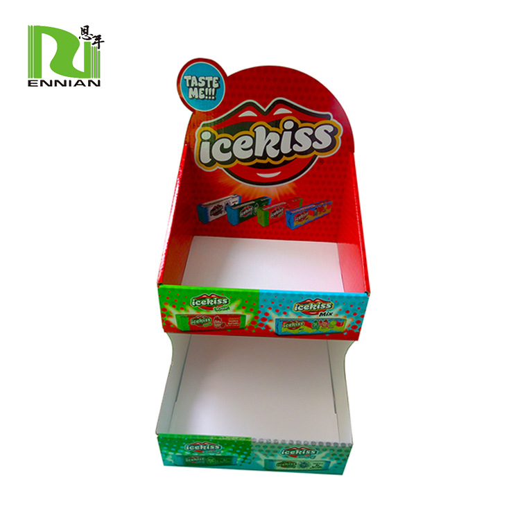 PDQ展示盒化妆品台式陈列盒 超市货物陈列架手机配件纸货架便携式