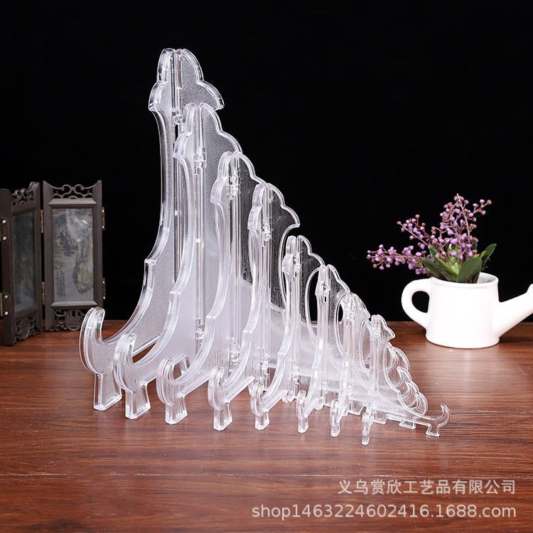 Wholesale photo studio photo frame plastic bracket transparent crystal Lamina painting photo frame bracket photo base table bracket