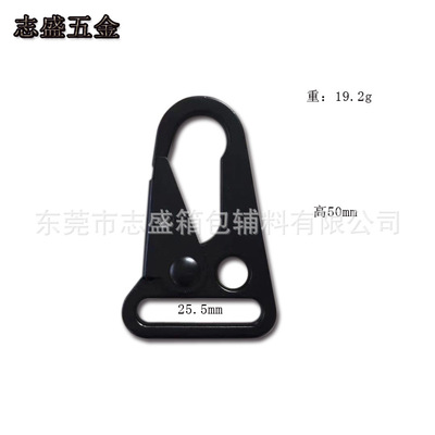 厂家供应箱包五金配件织带扣安全扣电泳黑色鹰嘴扣锌合金狗扣|ru