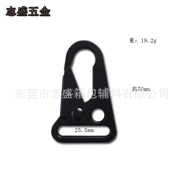 厂家供应箱包五金配件织带扣安全扣电泳黑色鹰嘴扣锌合金狗扣|ru