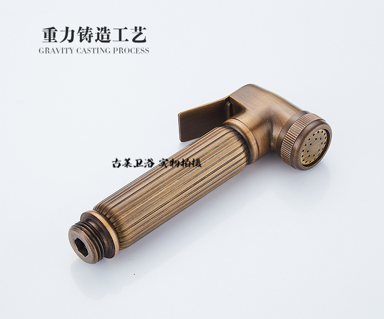 All-copper antique washing machine faucet, extended single-cooling European-style built-in mop sink, 4-minute and 6-minute faucet with spray gun undefined