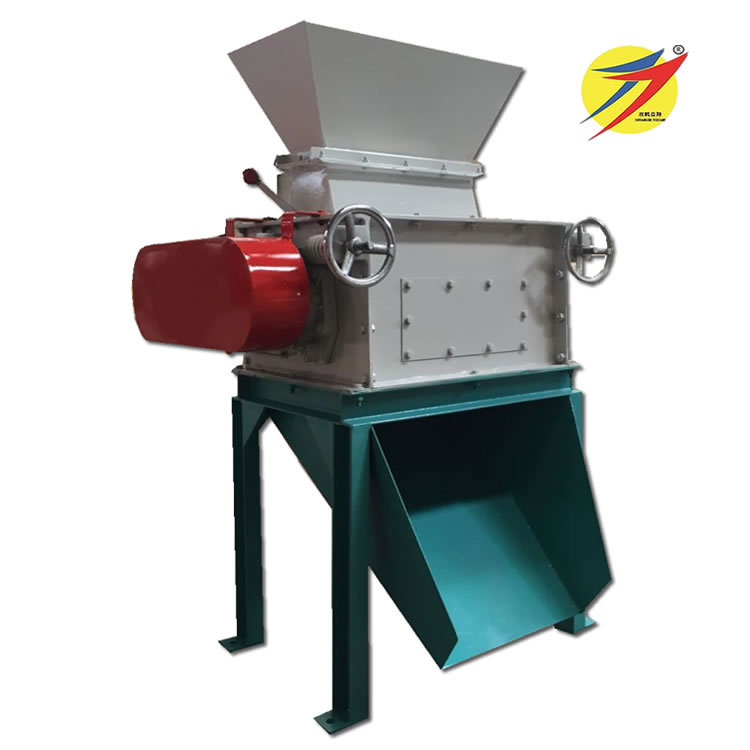 对辊挤压式玉米破碎机多少钱齿辊颗粒饲料玉米粮食破碎机厂家批发